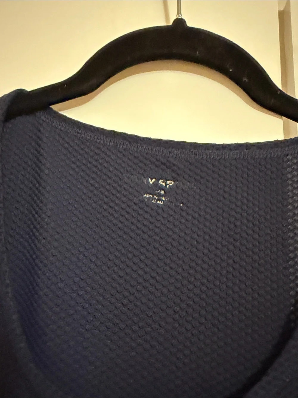 Tory Burch Navy Tank with White Chest Stripe size S